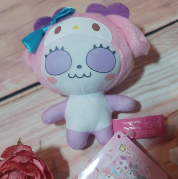 Sanrio X Honeyworks Rare My Melody Kuromi Plush Keychains W/Tags - Picture 2 of 10